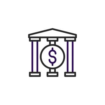 Conceptualizing monetary stability: Bank icon symbolizing economic resilien.. 스톡 일러스트