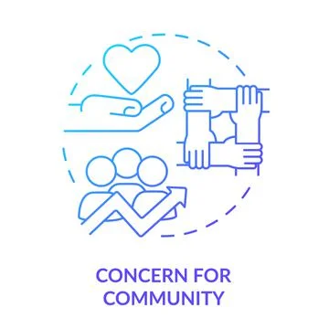 Concern for community blue gradient concept icon Stock Illustration