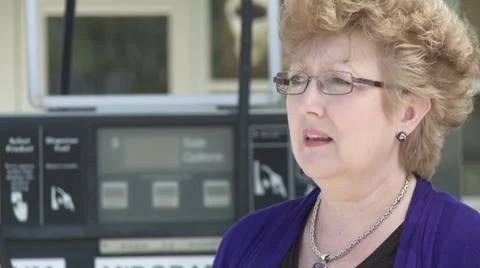 Concerned Gas Buyer Stock Footage 24185931