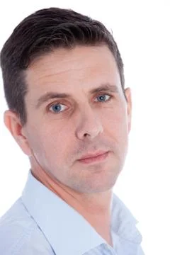 Concerned man staring directly at the camera Stock Photos