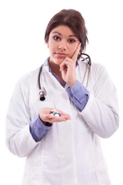 Concerned nurse Stock Photos