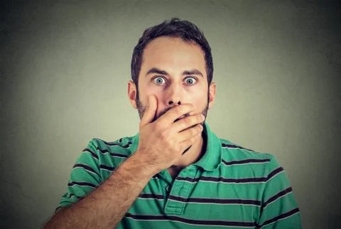 Concerned scared man Stock Photos