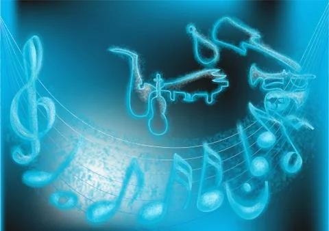 Concert. abstract notes Stock Illustration