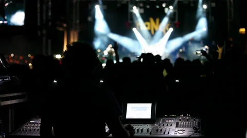 Concert And Sound Engineer  Stock Footage 32815587