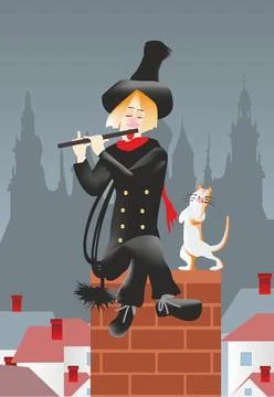 Concert on the chimney, Stock Illustration