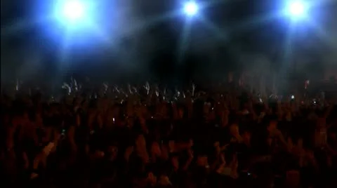 Concert crowd dance night (light dance ) Stock Footage 11024274