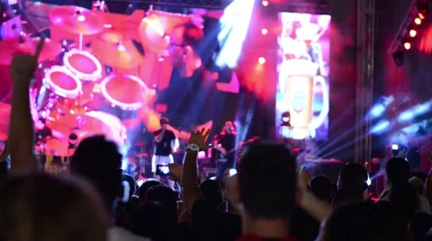 Concert Crowd Stock Footage 66906123