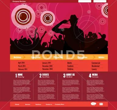 Concert crowd in front of stage. Vector illustration Stock Illustration