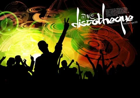 Concert crowd in front of stage. Vector illustration 스톡 일러스트