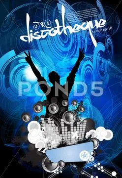 Concert crowd in front of stage. Vector illustration Stock Illustration