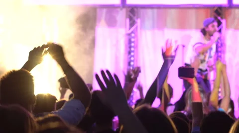 Concert crowd. Hands on. Stock Footage 66390754