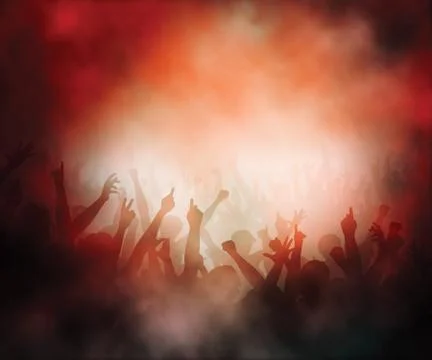 Concert crowd Stock Illustration