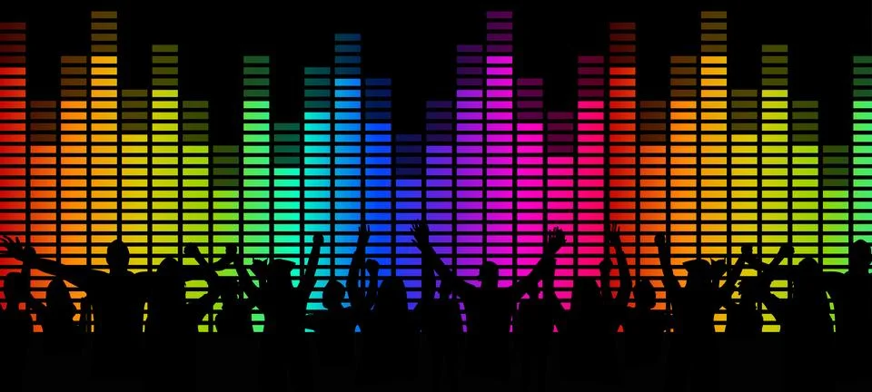 Concert crowd Stock Illustration