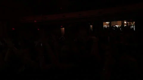 Concert Crowd in Strobe Lighting Stock Footage 42745725