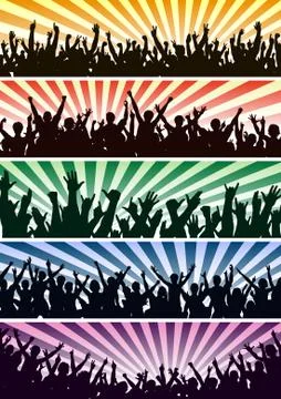 Concert crowds Stock Illustration
