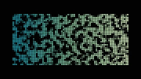 Concert Elements. Panel with the LED bulb. Animation of circles in led Stock Footage 161787702