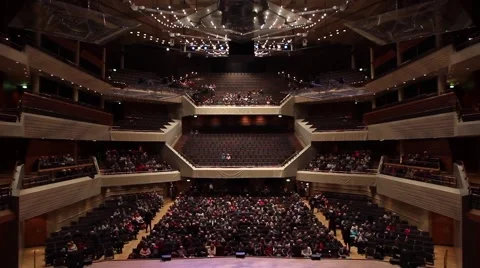 Concert Hall Audience Timelapse Stock Footage