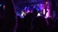 Concert hall crowded with excited audience, people applauding to popular singer HD Footage