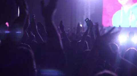Concert hand clapping of the crowd in th... | Stock Video | Pond5