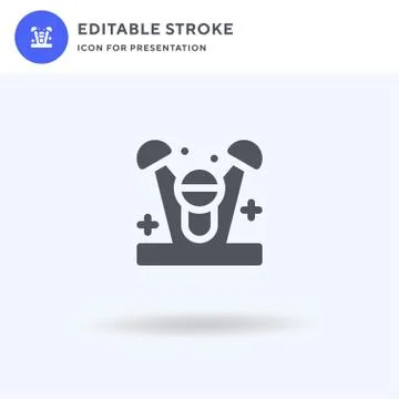 Concert icon vector, filled flat sign, solid pictogram isolated on white, logo Ilustração Stock