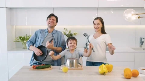 Concert in the kitchen Stock Footage 149183660