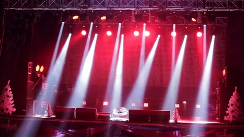 Concert light on stage 3 Stock Footage 75073793