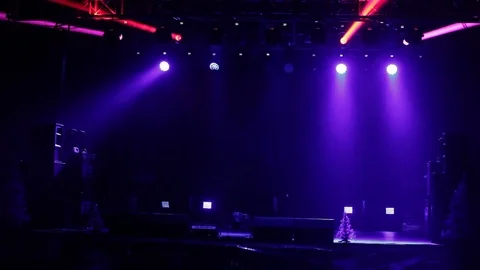 Concert light on stage 5 Stock Footage 75073760