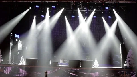 Concert light on stage 6 Stock Footage 75073791