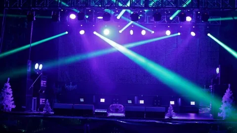 Concert light on stage Video stock 75073796