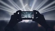 Concert Live Streaming Mobile Phone 4K Stock Footage
