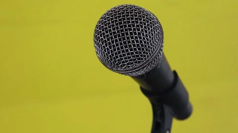 Concert microphone on the stage Stock Footage 154091130