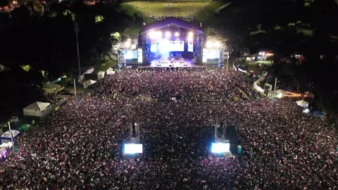 Concert in the night Video stock 130480510