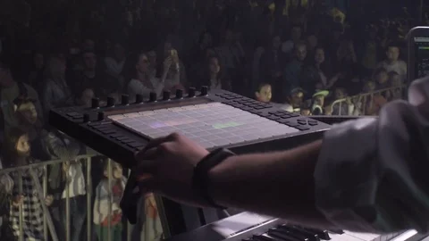 Concert pads stage light Stock Footage 82841889