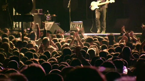 Concert people slow motion Stock Footage