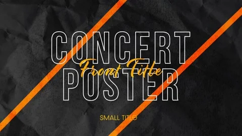 Concert Poster Title Stock After Effects