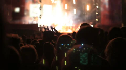 Concert from public close up Stock Footage 40446615