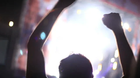 Concert from public close up Stock Footage 40447061