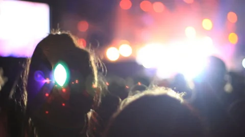 Concert from public close up Stock Footage 40447910