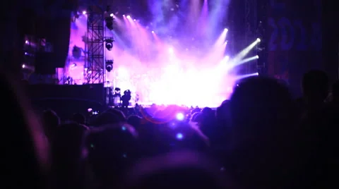 Concert from public close up Stock Footage 40449394