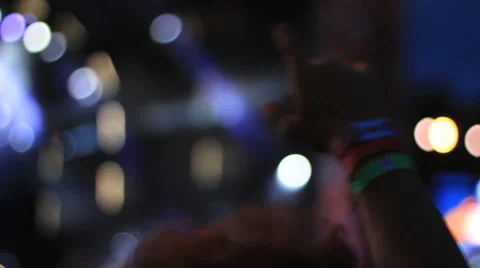 Concert from public close up Stock Footage 40453294