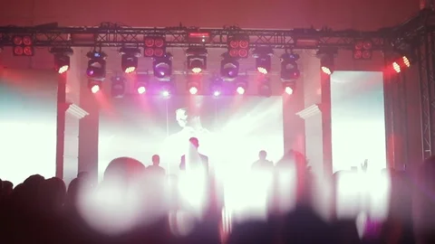 Concert. Singer Performs On Stage. Stock-Footage 107938027