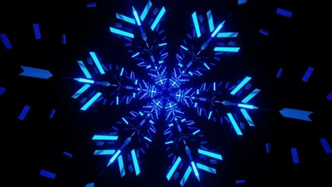 Concert Snowflakes VJ Loop 4K Stock Footage 158467293