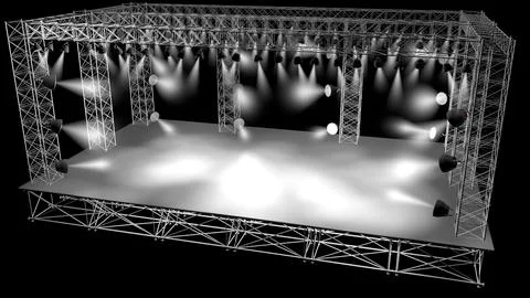 Concert Stage 3D Model 3D Model