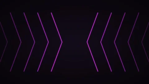 Concert stage LED screen chevron beams pulsing in harmonic rhythm with neon.. 스톡 동영상 346188017