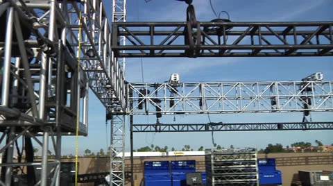 Concert stage rigging Stock Footage 25451447