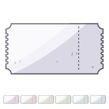 Concert ticket white cartoon vector graphic イラスト素材