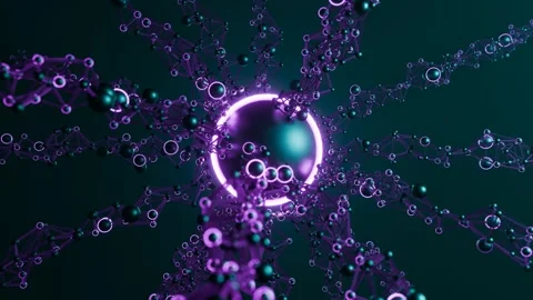 Concert VJ Loop abstraction of neon spheres Stock Footage 269796246