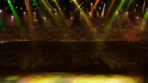 Concert yellow spotlight Stock Footage