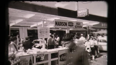 Concession Stand at Small Town Gathering Goodlettesville, Tennessee, Local Town Video stock 130353239
