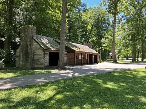 The Concession Stand in Spring Mill State Park Stock Photos